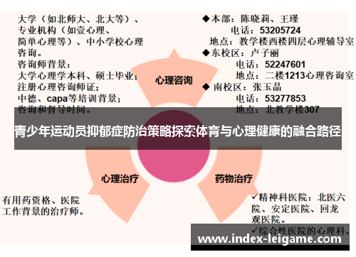 青少年运动员抑郁症防治策略探索体育与心理健康的融合路径
